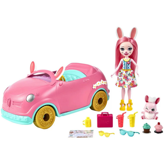 Enchantimals baba  Bree Bunnymobile játékautóval