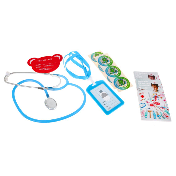 Drevený lekársky set s príslušenstvom v kufríku Inlea4Fun KIDS MEDICAL KIT