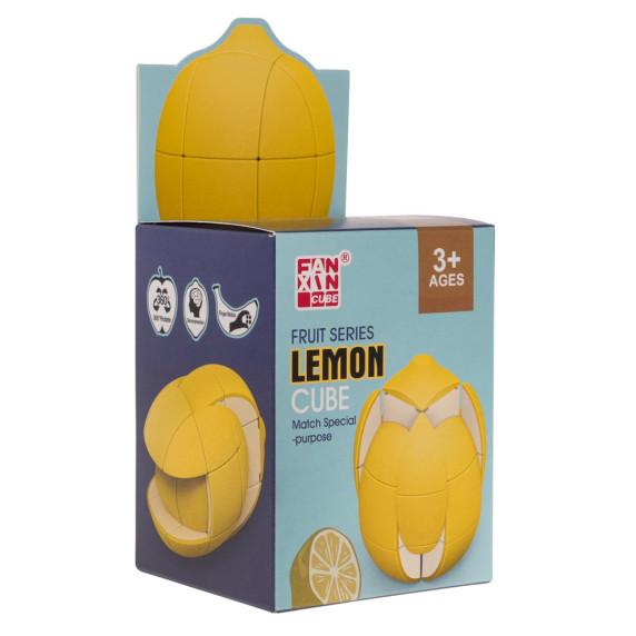 Edukačná puzzle kocka Inlea4Fun LEMON CUBE - citrón