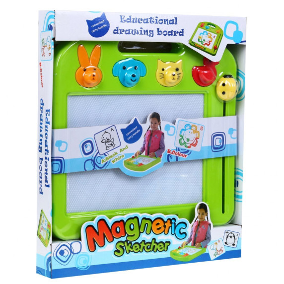 Magnetická tabuľa Inlea4Fun MAGNETIC SKETCHER - zelená