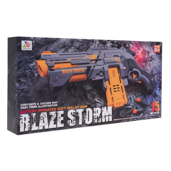 Szivacslövő fegyver Inlea4Fun BLAZE STORM - szürke/narancs