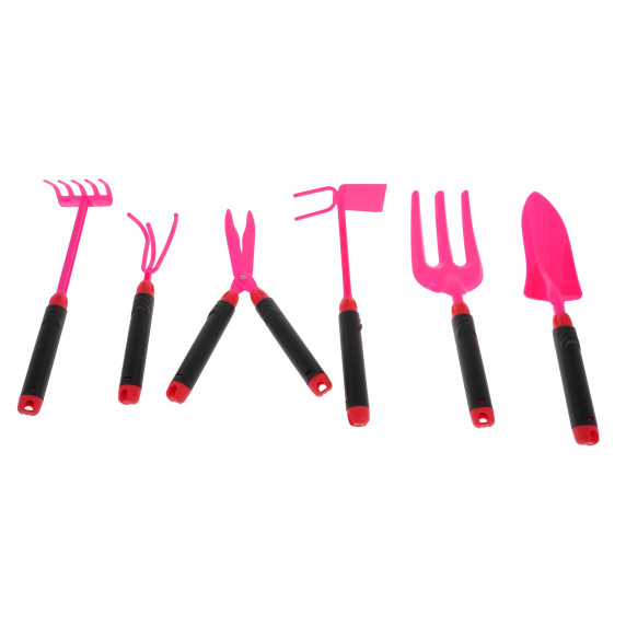 Detské záhradné náradie v taške Inlea4Fun GARDENING TOOLS - ružové