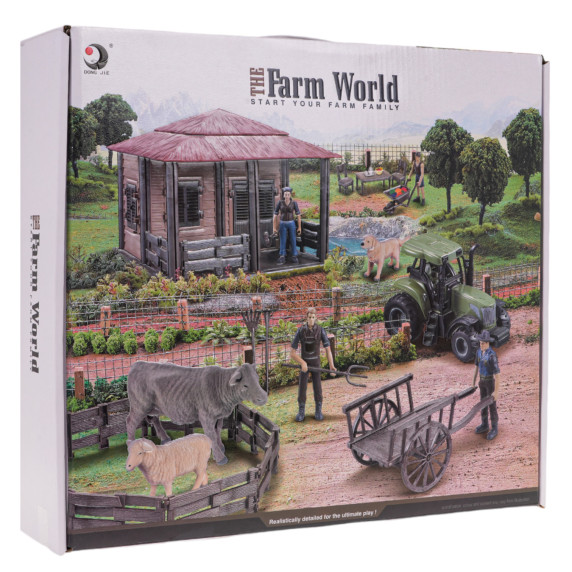 Játék farm traktorral és tartozékokkal Inlea4Fun FARM WORLD