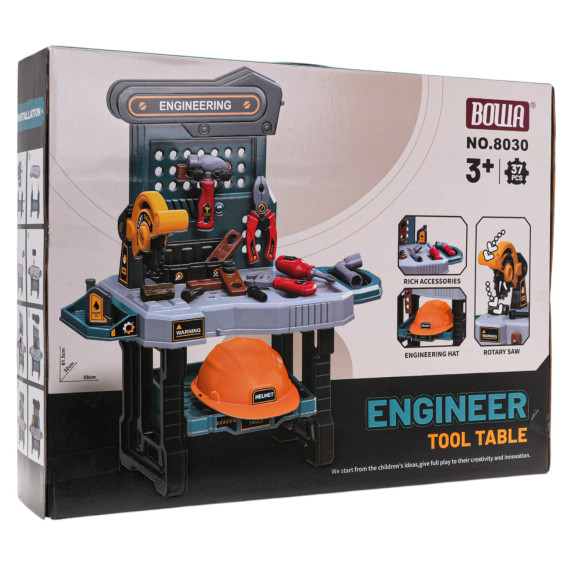 Szerszámos asztal, barkácsműhely 37 darabos Inlea4Fun ENGINEER TOOL TABLE