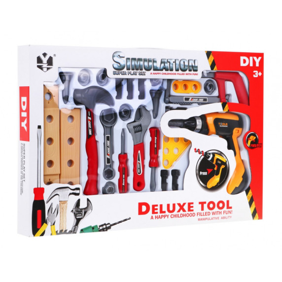 Játék szerszám készlet 26 darabos Inlea4Fun DELUXE TOOL