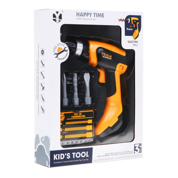 Játék fúrógép, csavarozó Inlea4Fun KID'S TOOL