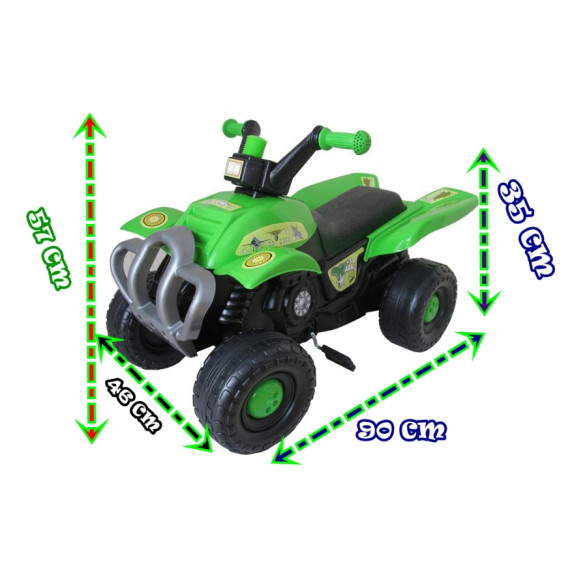 Pedálos négykerekű jármű Inlea4Fun Big Quad - Piros