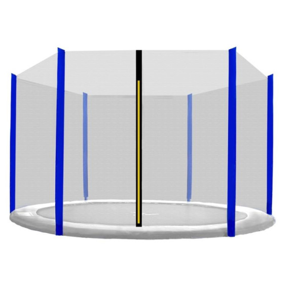 Ochranná sieť na trampolínu s celkovým priemerom 250 cm na 6 tyčí AGA MR1508OUT-6Blue - Modrá