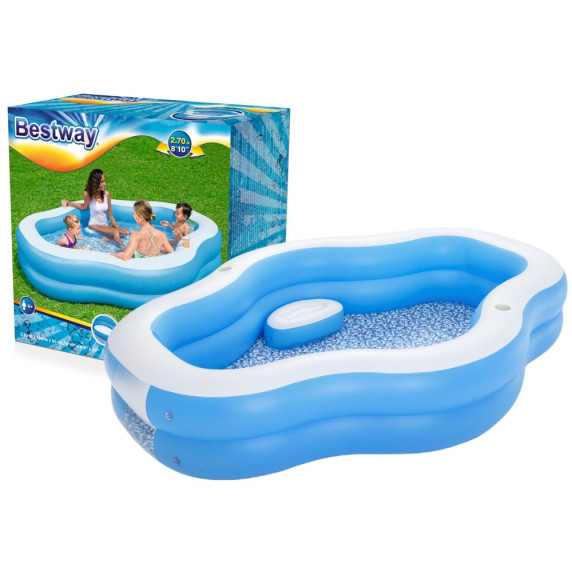 Piscină gonflabilă cu 2 suporturi pentru băutură - 270 x 198 x 51 cm - BESTWAY 54409  Family