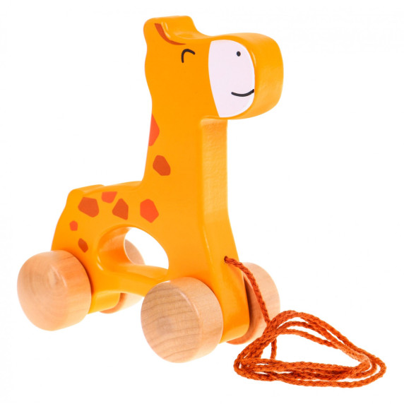 Drevená ťahacia žirafa Inlea4Fun Pull Along Giraffe