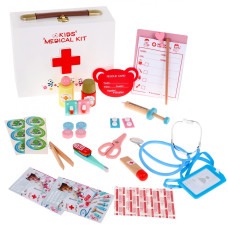 Fa orvosi játékkészlet Inlea4Fun KIDS MEDICAL KIT - 