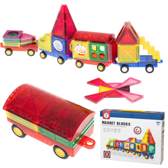 Set de construcție pentru copii 72 buc - MAGNET BLOCKS