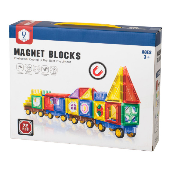 Set de construcție pentru copii 72 buc - MAGNET BLOCKS