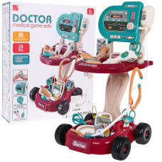 Játék orvosi kocsi kiegészítőkkel 24 darabos Inlea4Fun LITTLE DOCTOR - 