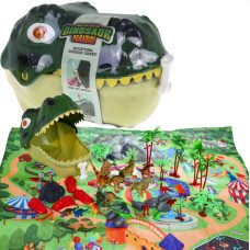 Dinoszaurusz figura készlet színes alátéttel Inlea4Fun DINOSAUR PARADISE - 