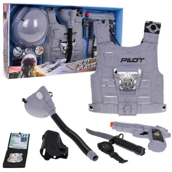 Costum pilot pentru copii - Inlea4Fun PILOT PLAYSET