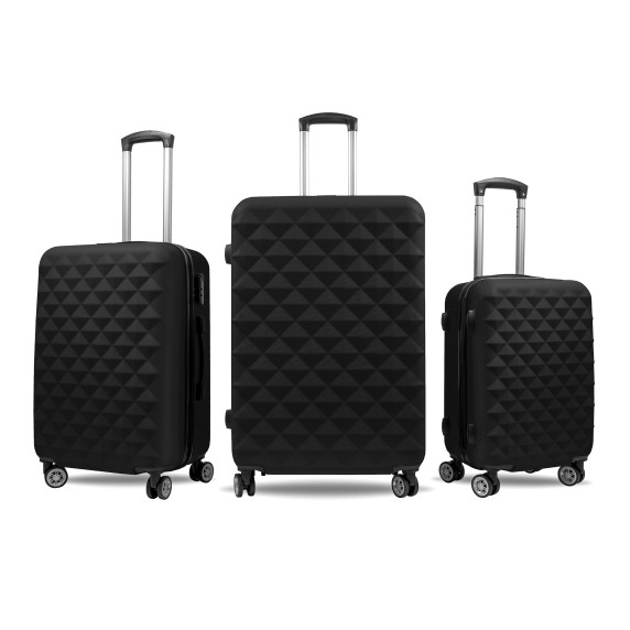 Sada cestovných kufrov AGA Travel MR4655-Black - čierna