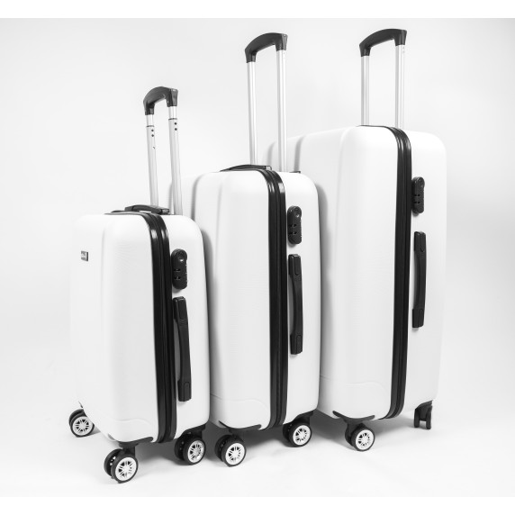 Sada cestovných kufrov AGA Travel MR4656-White - biela