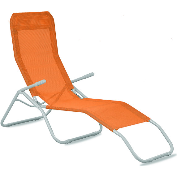 2x Záhradné lehátko AGA SIESTA 2x MC372171O/2x MR4250-Orange - oranžové