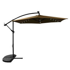 Umbrelă de soare de grădină cu iluminare LED 300 cm - marou - MR2024  - 