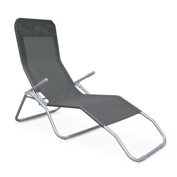 Záhradné lehátko AGA SIESTA MR4250-Light Grey - svetlosivé