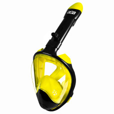 Teljes arcos búvármaszk Snorkeling S/M AGA DS1121BL-YL - Fekete/sárga - 