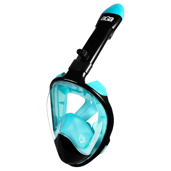 Teljes arcos búvármaszk Snorkeling S/M AGA DS1121BL-GR - Fekete/kék (türkiz)