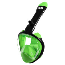 Teljes arcos búvármaszk Snorkeling S/M AGA DS1121LGR-BL - Fekete/zöld (lemongreen) - 