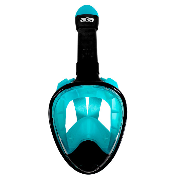 Teljes arcos búvármaszk snorkeling L/XL AGA DS1113BL-GR - Fekete/zöld (türkiz)