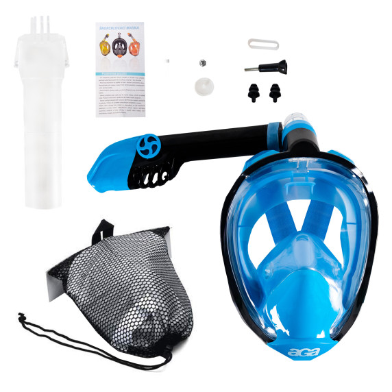 Teljes arcos búvármaszk Aga DS1132BLU Snorkeling  S/M - Kék