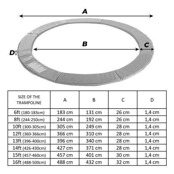 Kryt pružín na trampolínu AGA SPORT EXCLUSIVE 305 cm MRPU1510SC-DG - tmavozelený