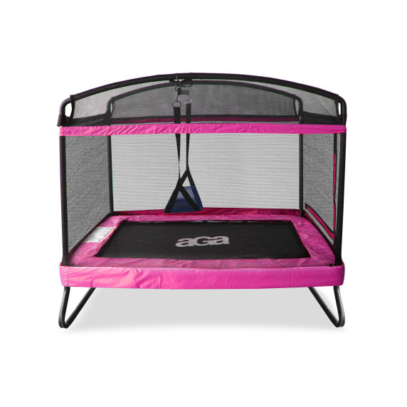 Téglalap alakú trambulin 122x183 cm AGA MRRC0406Pink - rózsaszín