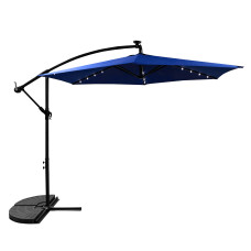 Umbrelă de soare de grădină cu iluminare LED 300 cm AGA MR2024-D -albastru închis - 