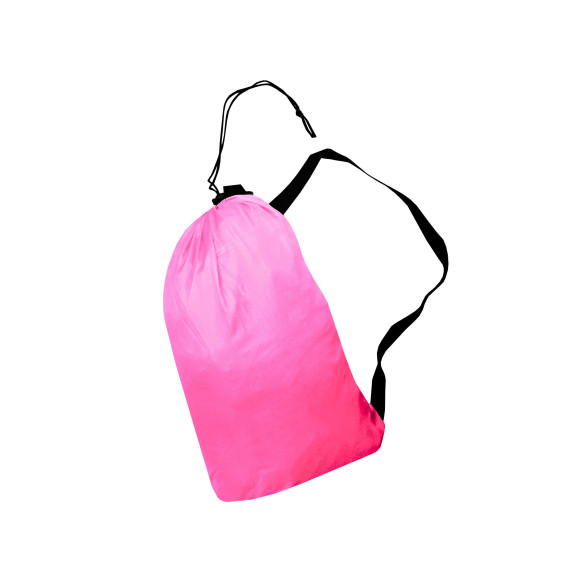 Felfújható ágy LAZY BAG 230x70 cm AGA DS442-PI - Fekete/Rózsaszín