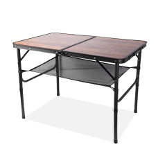 Összecsukható kempingasztal 90 x 60 x 42/66 cm AGA MR6123 - barna - 