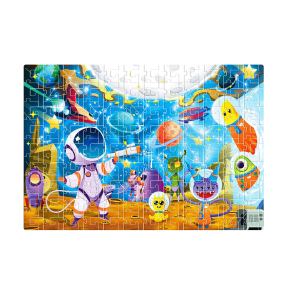 Detské puzzle Vesmírni cestovatelia 216 dielikov Aga4Kids MR1464