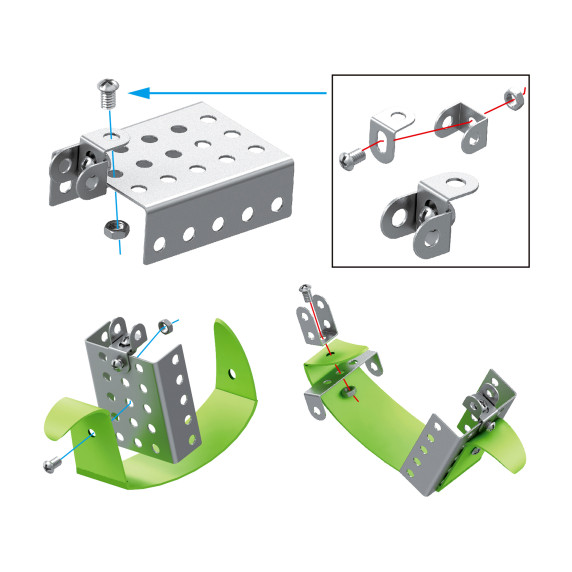 Fém építőkészlet 125 darabos Stegosaurus Aga4Kids MR1418