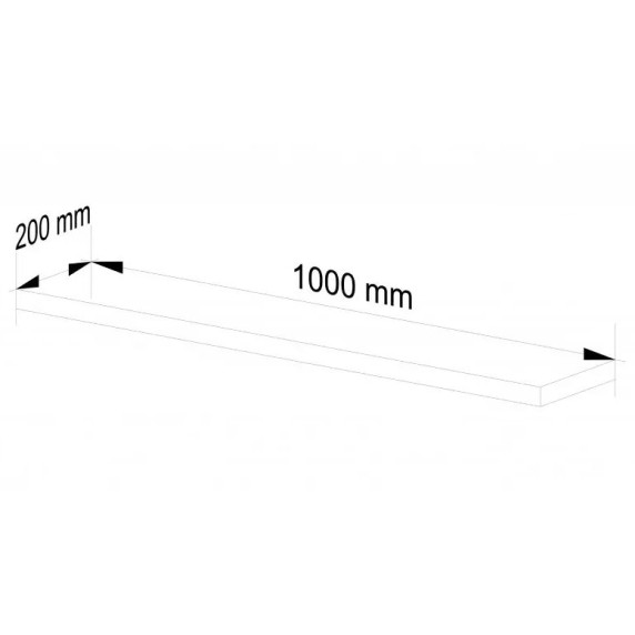 Lebegőpolc 100cm - fehér