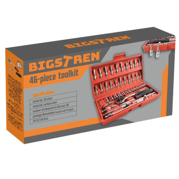 Set de scule 46 piese - BIGSTREN 11681 (08630)