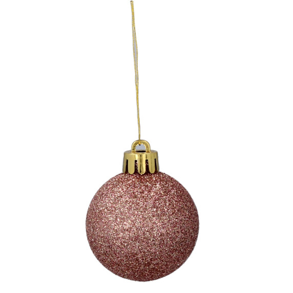 Karácsonyfa dísz szett 31 darab 3-4,5 cm - rose gold