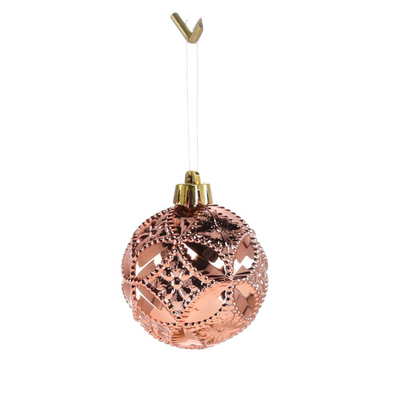 Karácsonyfa dísz szett 26 darab 6 cm - rose gold