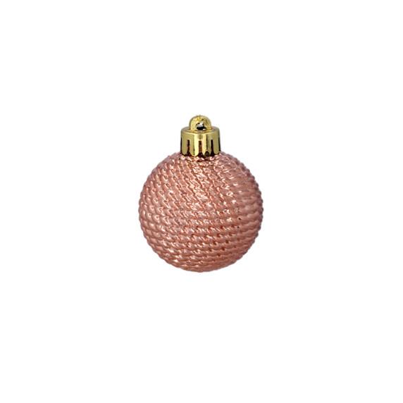 Karácsonyfa dísz szett 16 darab 4 cm - rose gold