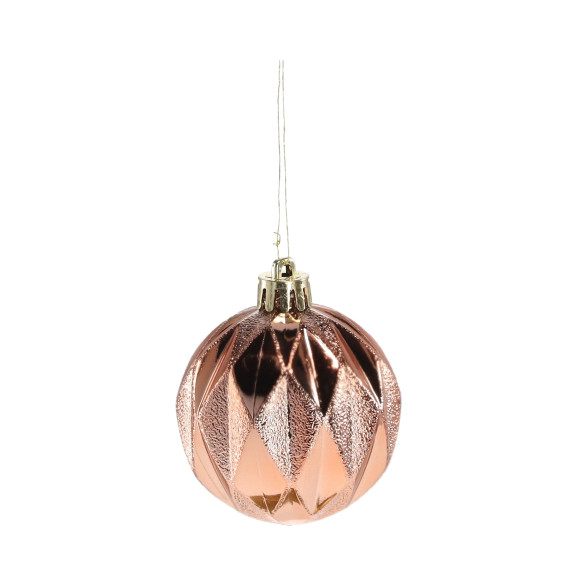 Karácsonyfa dísz szett 44 darab 3/6 cm - rose gold