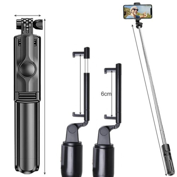 Selfie stick telescopic fără fir cu trepied - Izoxis 23518