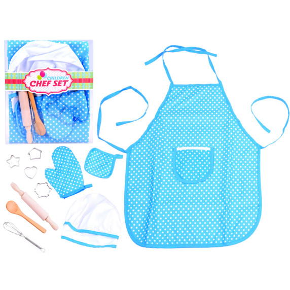 Kötény és főzőkészlet gyerekeknek Children Chef set - kék