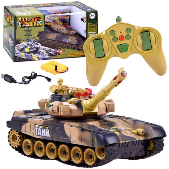 Távirányítós tank RC Tank WAR TANK Inlea4Fun - terepmintás