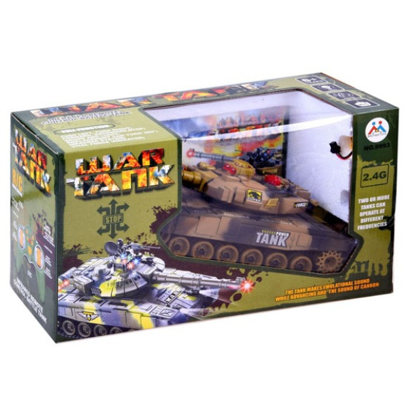 Távirányítós tank RC Tank WAR TANK Inlea4Fun - terepmintás