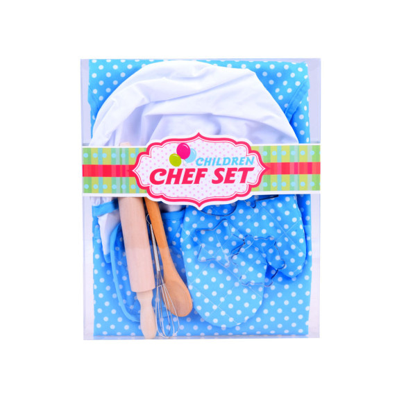 Kötény és főzőkészlet gyerekeknek Children Chef set - kék