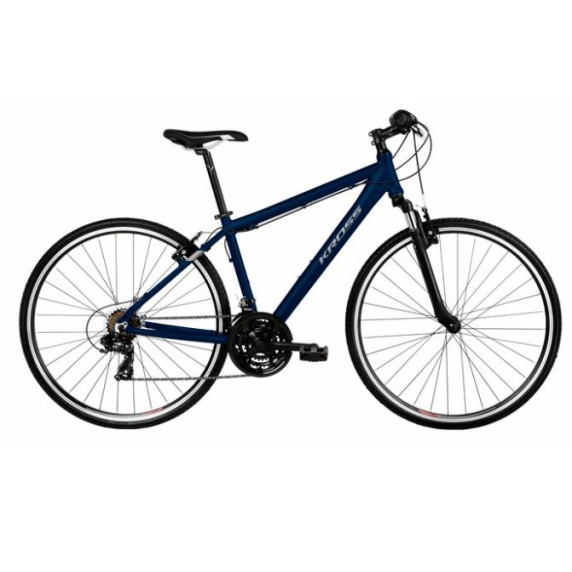 Pánsky bicykel Evado 3.0 19" M 2022 KROSS Cross - matný granátový/strieborný