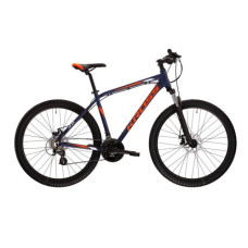 Bicicletă de munte bărbați - KROSS MTB HEXAGON 3.0 L 21" 2022 - albastru închis mat/portocaliu/alb - 